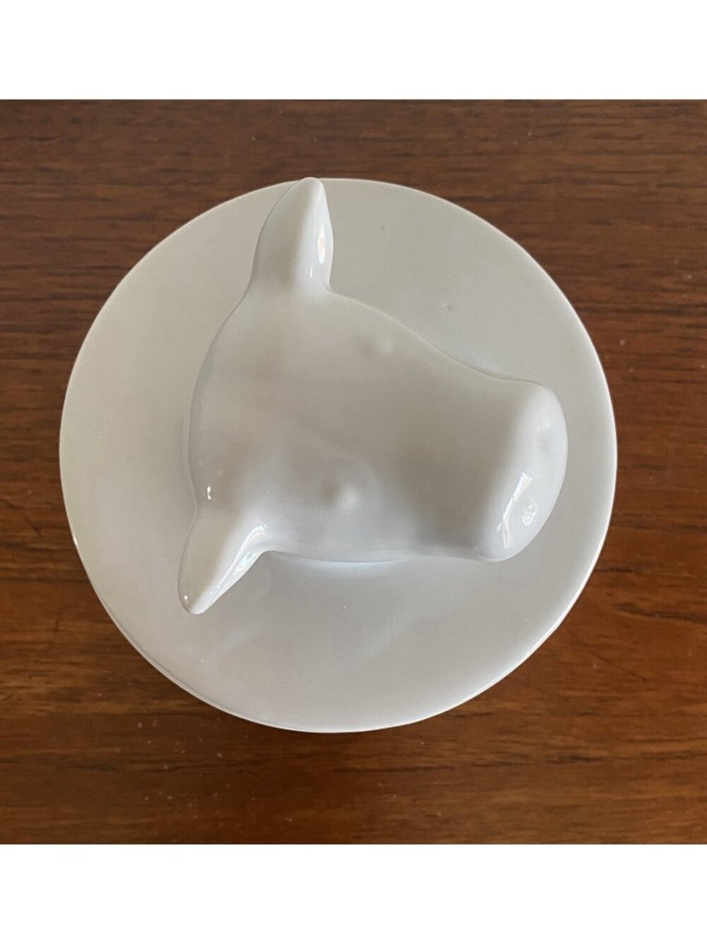 White BW Cow Head Butter Bell Crock Rare